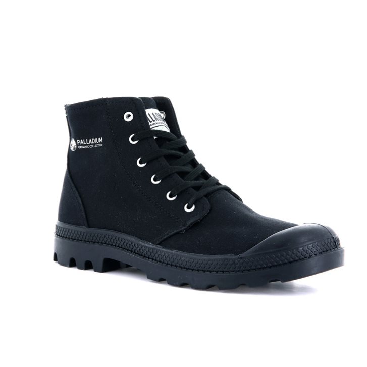 Palladium Pampa Hi Organic II Men's Boots Black | UK K416-LCQ